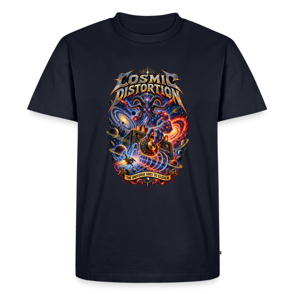 Cosmic Distortion Männer Premium T-Shirt - Navy