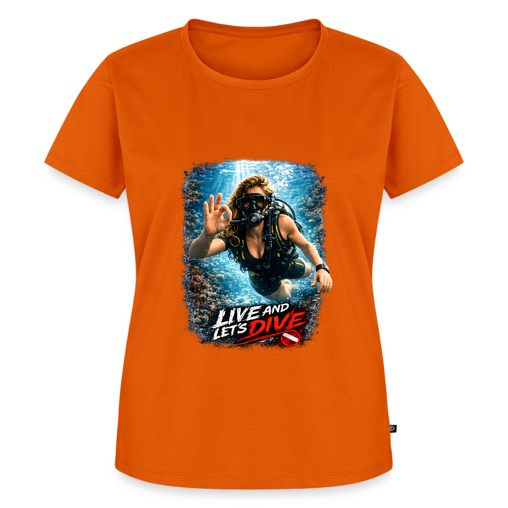 Live and Let's Dive | Tauchen | Frauen Premium T-Shirt - Orange 