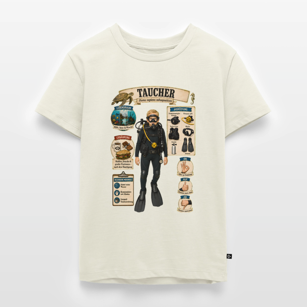 Kleiner Taucher – Homo sapiens subaquaticus | Kinder Premium T-Shirt - Naturweiß