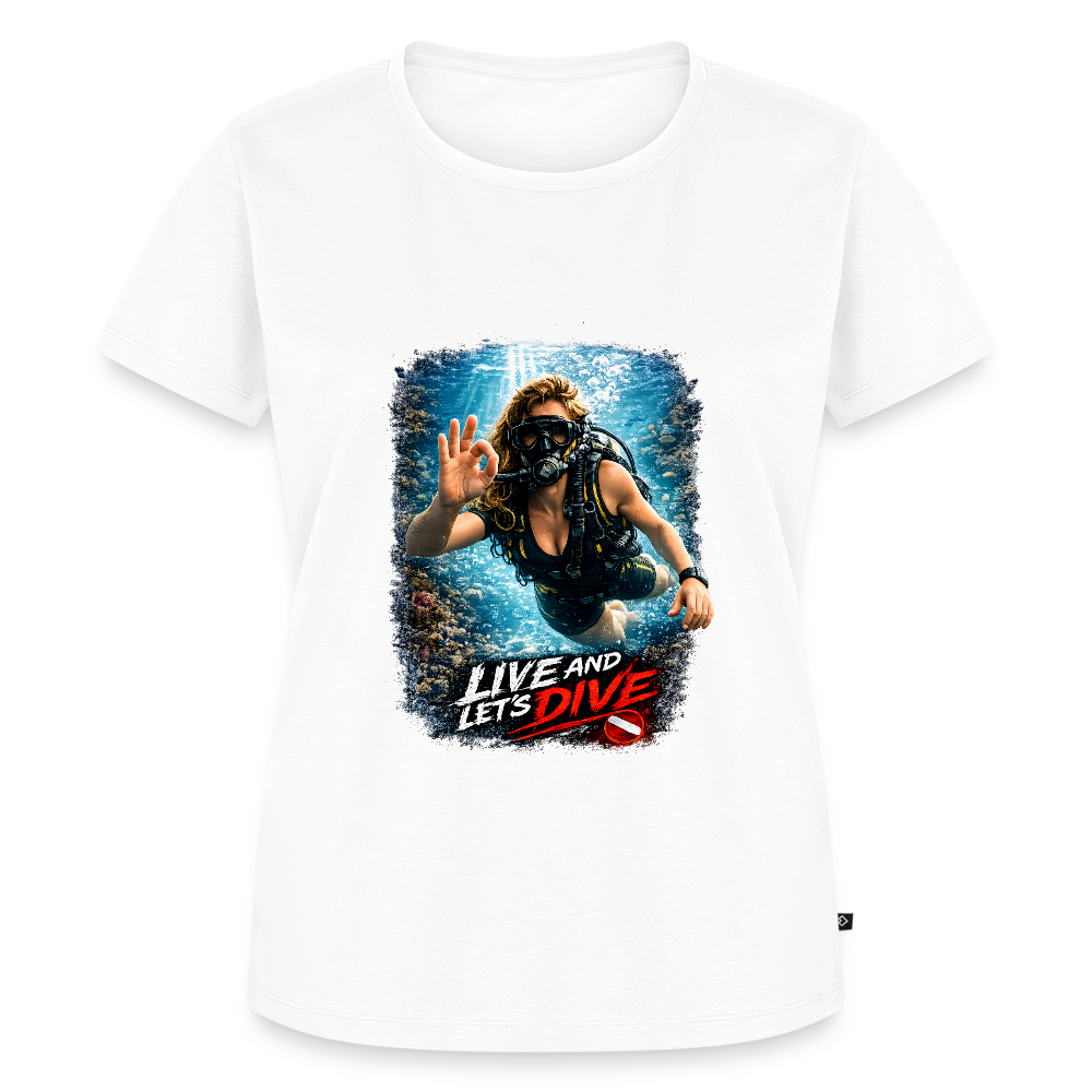 Live and Let's Dive | Tauchen | Frauen Premium T-Shirt - Weiß