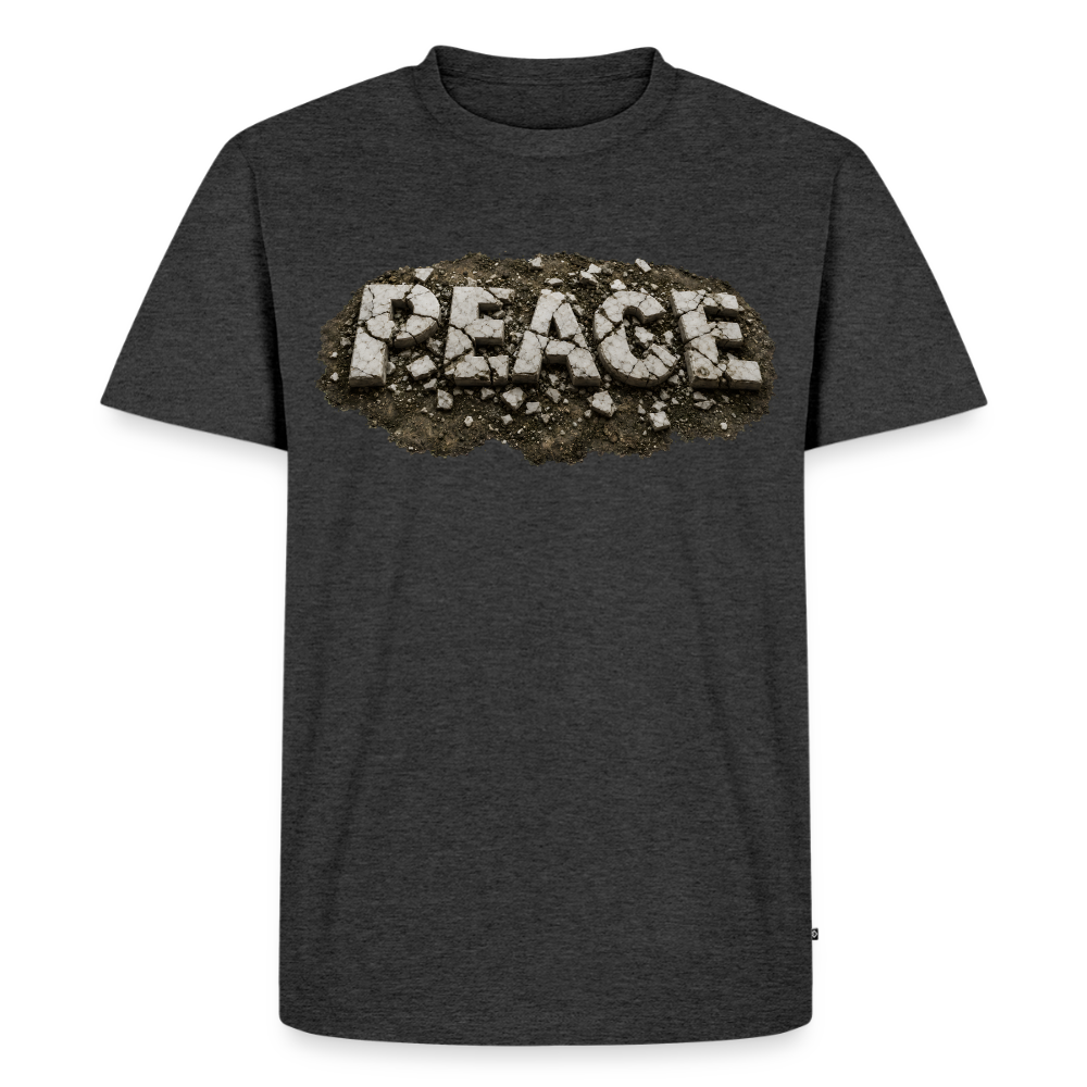 PEACE in Trümmern | Männer Premium T-Shirt - Anthrazit meliert