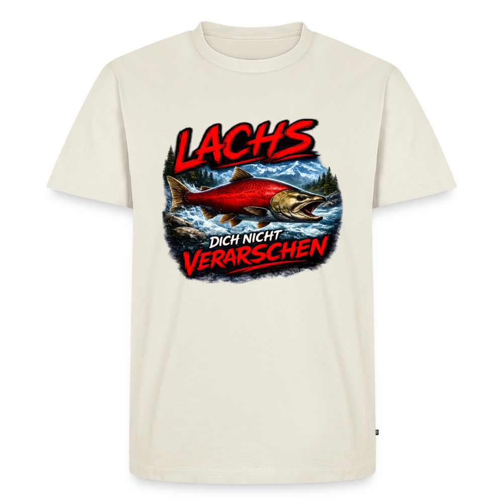 Lachs dich nicht verarschen | Männer Premium T-Shirt - Naturweiß