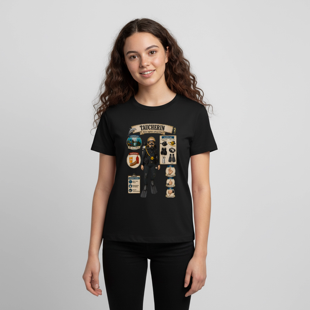 Kleine Taucherin – Homo sapiens subaquaticus | Teenager Premium T-Shirt - Schwarz