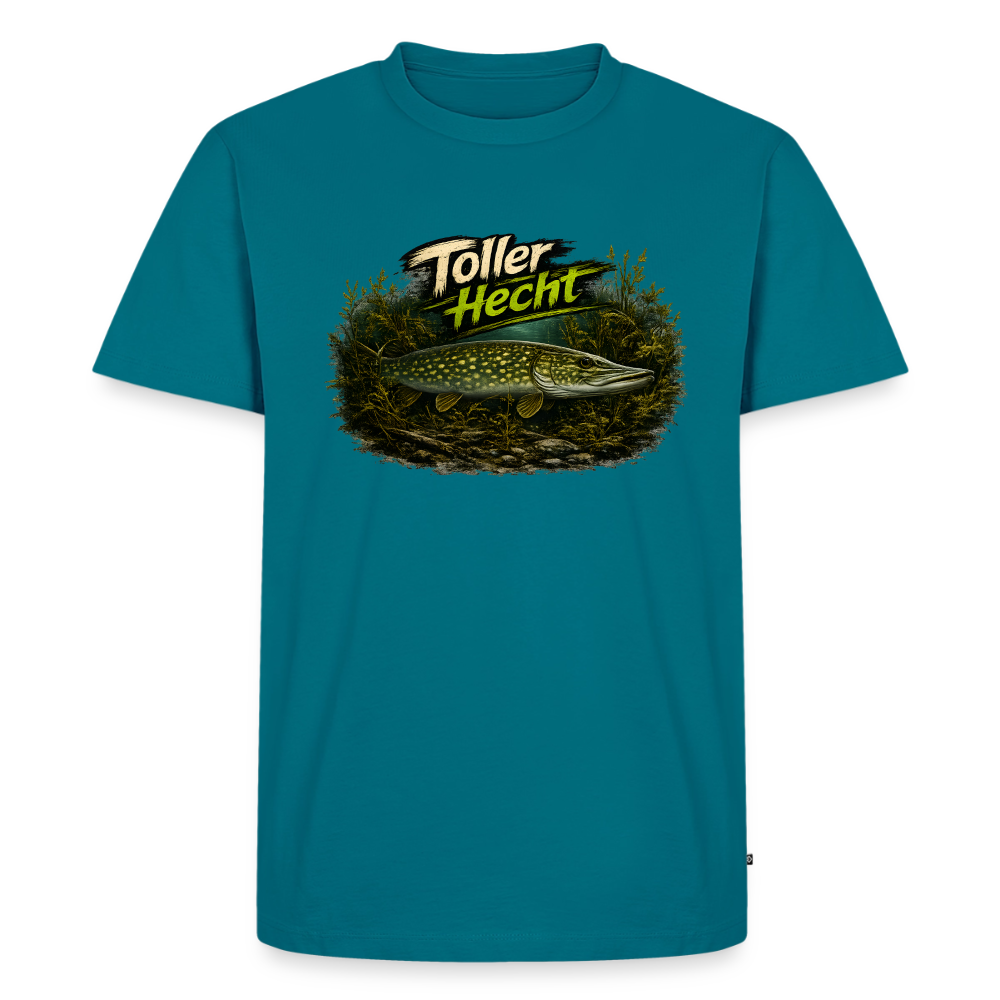 Toller Hecht – Hecht Motiv Angler | Männer Premium T-Shirt - Petrol
