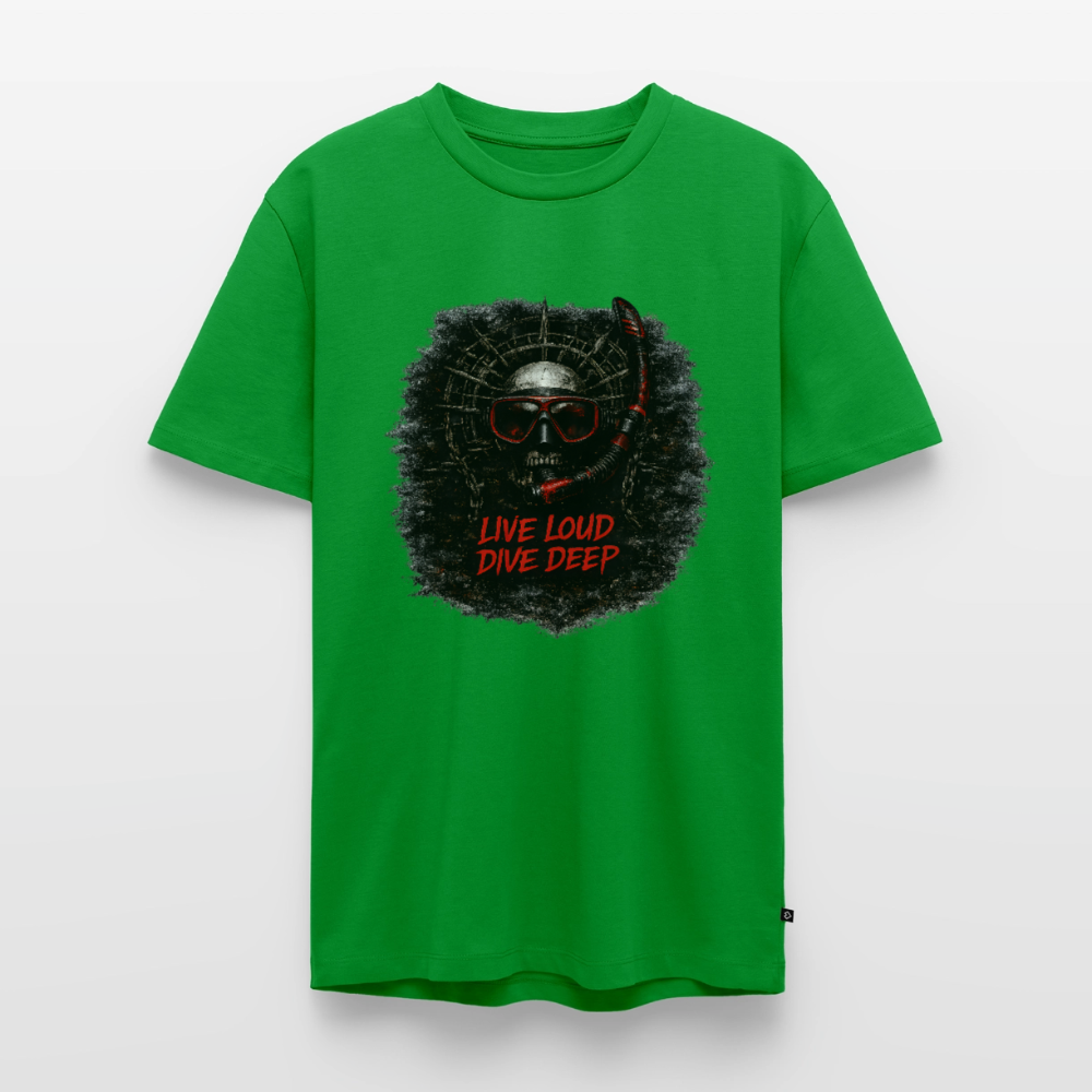 Live Loud Dive Deep – Taucher Totenkopf | Männer Premium T-Shirt - Grün