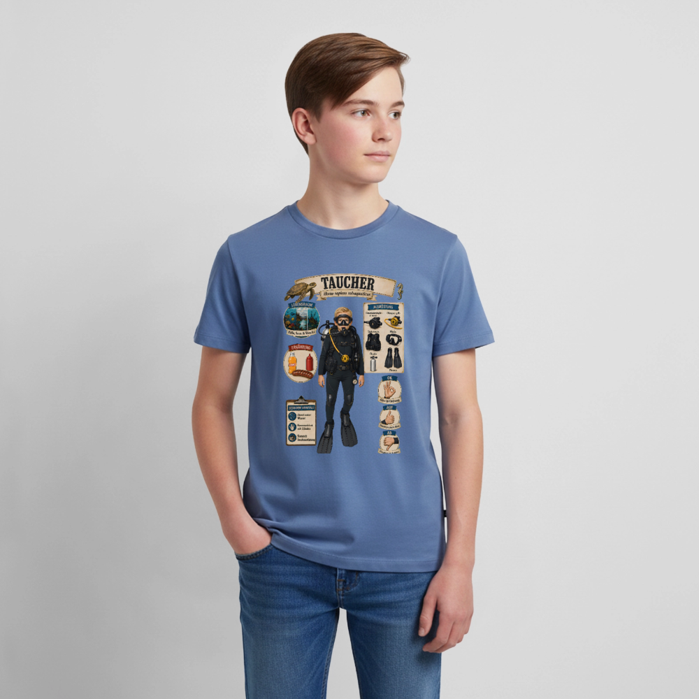 Kleiner Taucher – Homo sapiens subaquaticus | Teenager Premium T-Shirt - Taubenblau