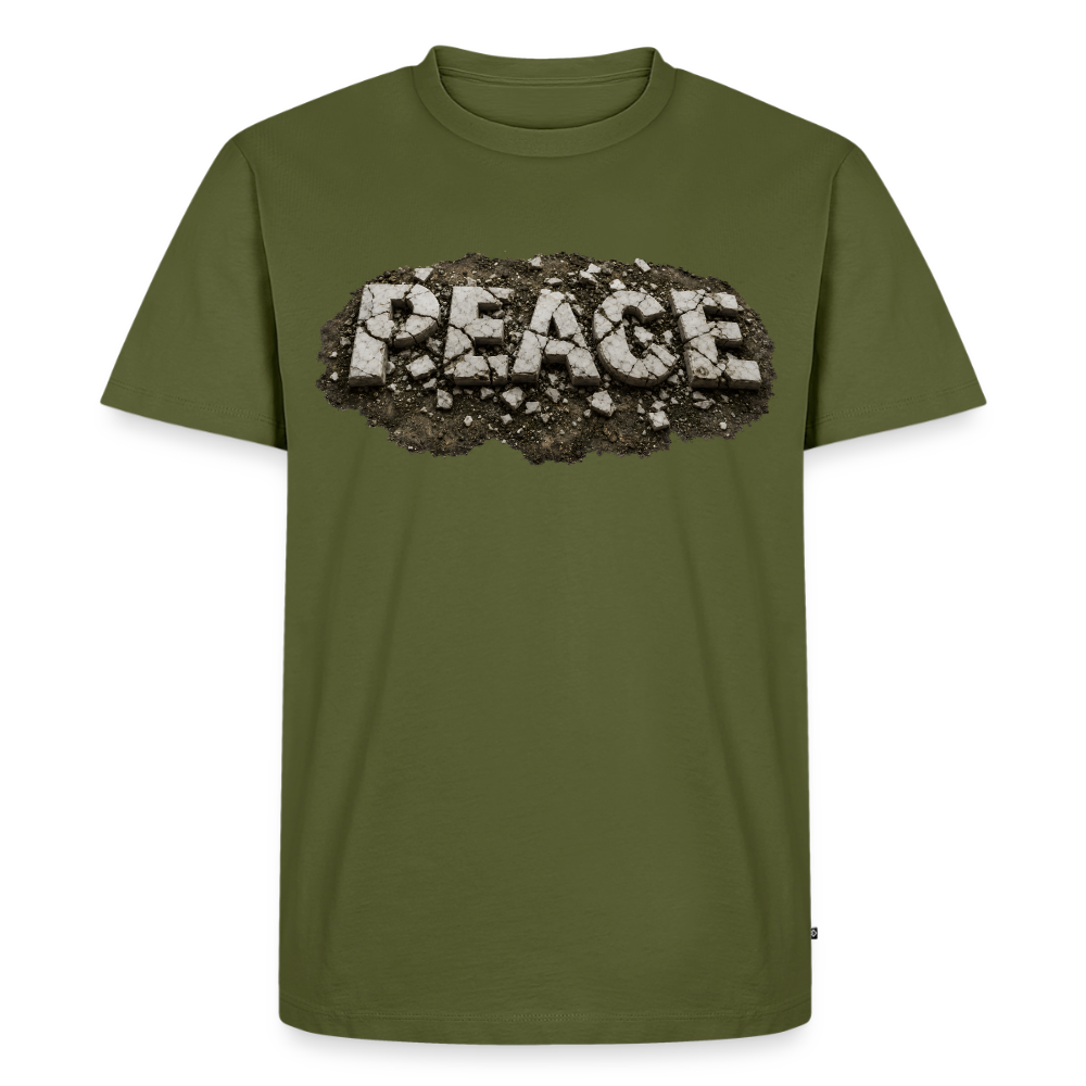 PEACE in Trümmern | Männer Premium T-Shirt - Khaki