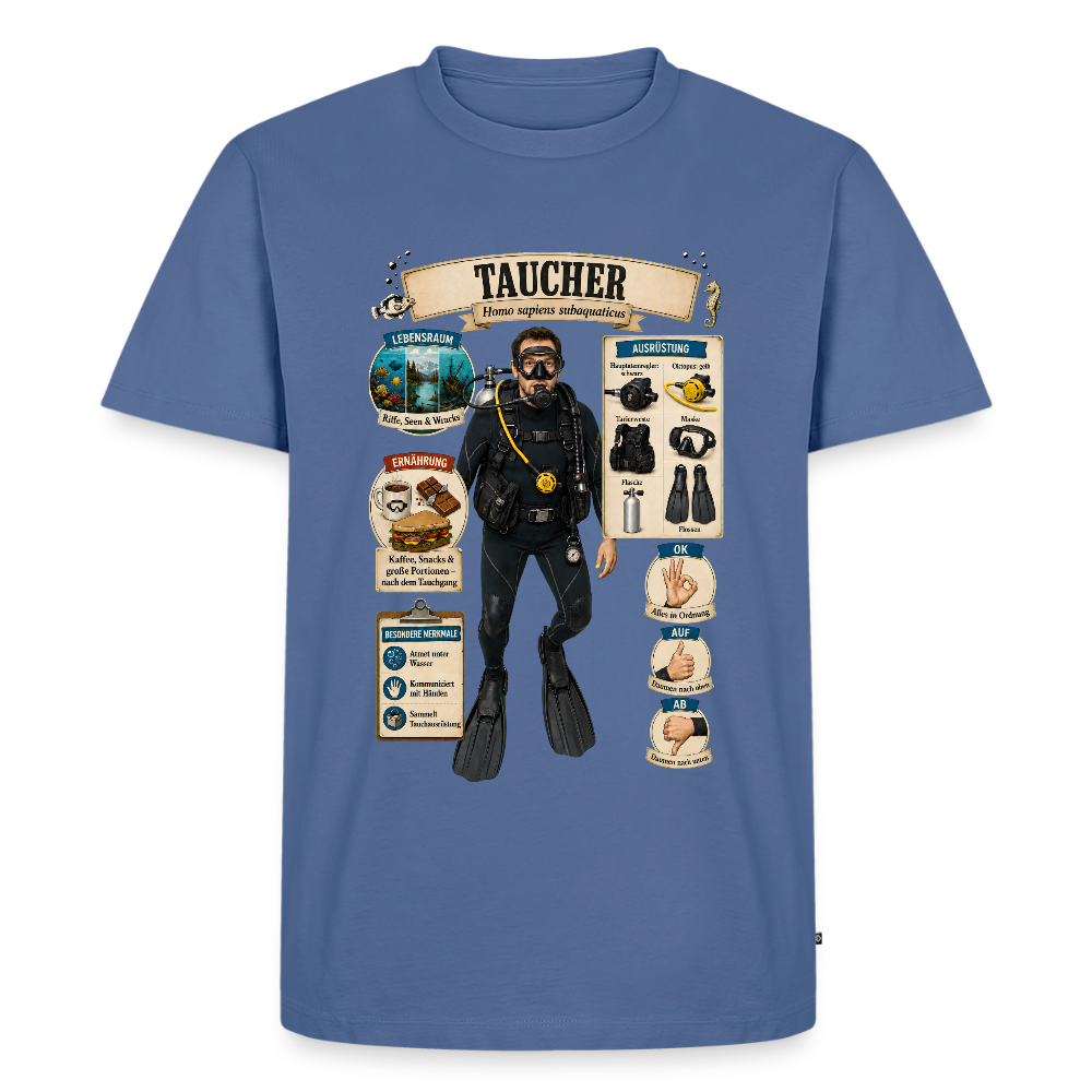 Taucher – Homo sapiens subaquaticus | Männer Premium T-Shirt - Taubenblau