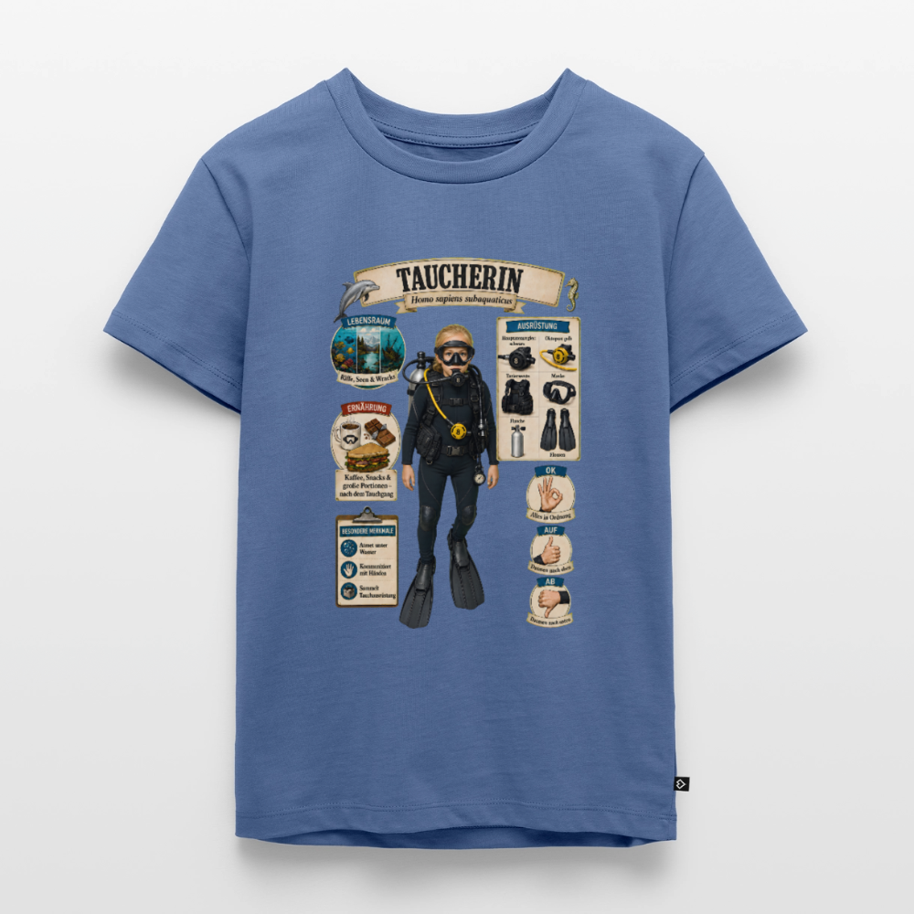 Kleine Taucherin – Homo sapiens subaquaticus | Kinder Premium T-Shirt - Taubenblau