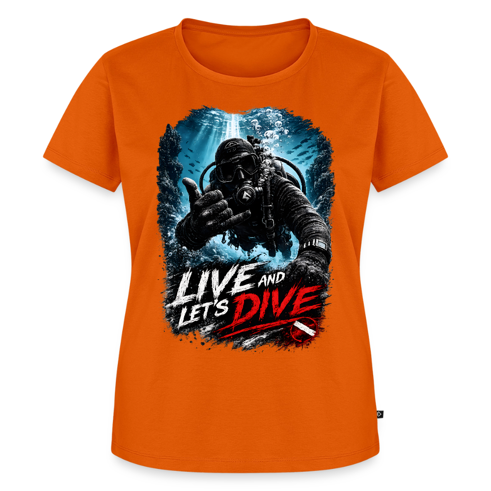Live and Let's Dive | Tauchen | Frauen Premium T-Shirt - Orange 