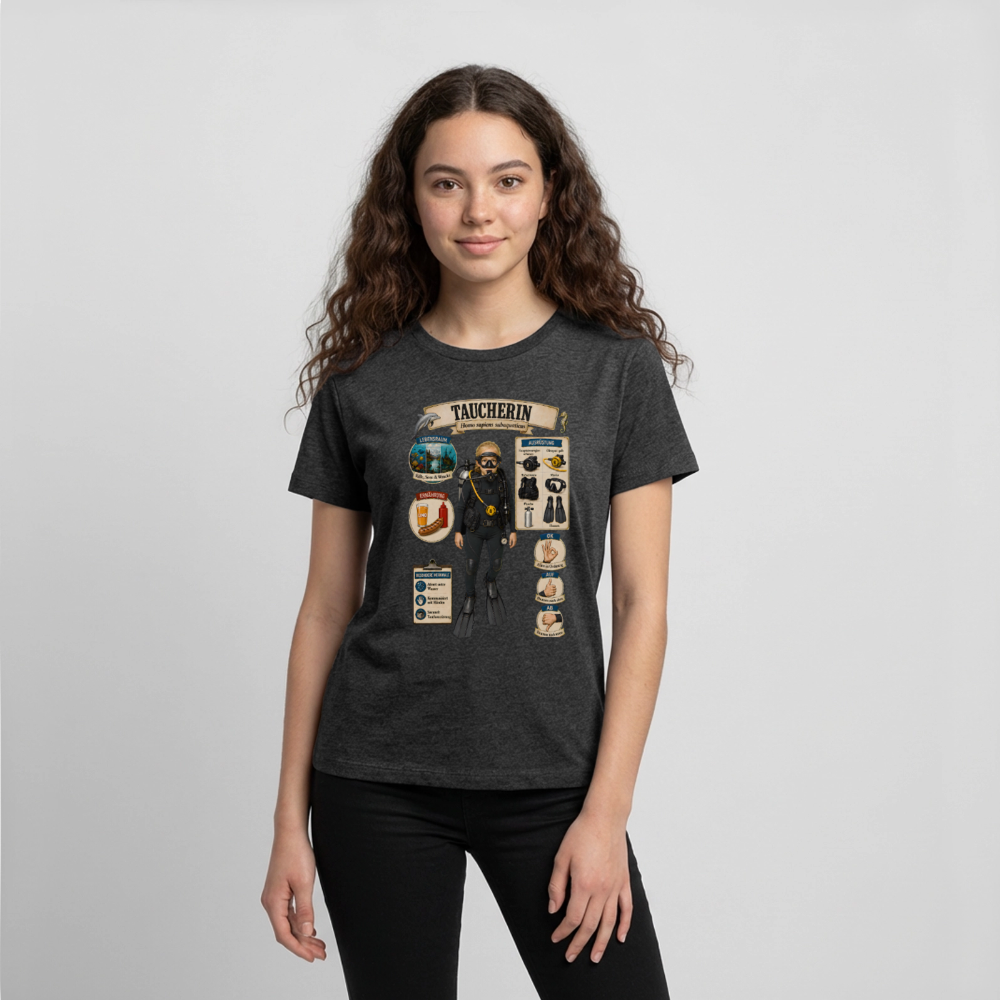 Kleine Taucherin – Homo sapiens subaquaticus | Teenager Premium T-Shirt - Anthrazit meliert