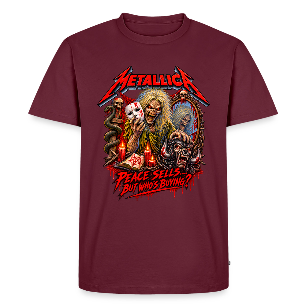 Metallica Peace Sells  Männer Premium T-Shirt - Burgunderrot