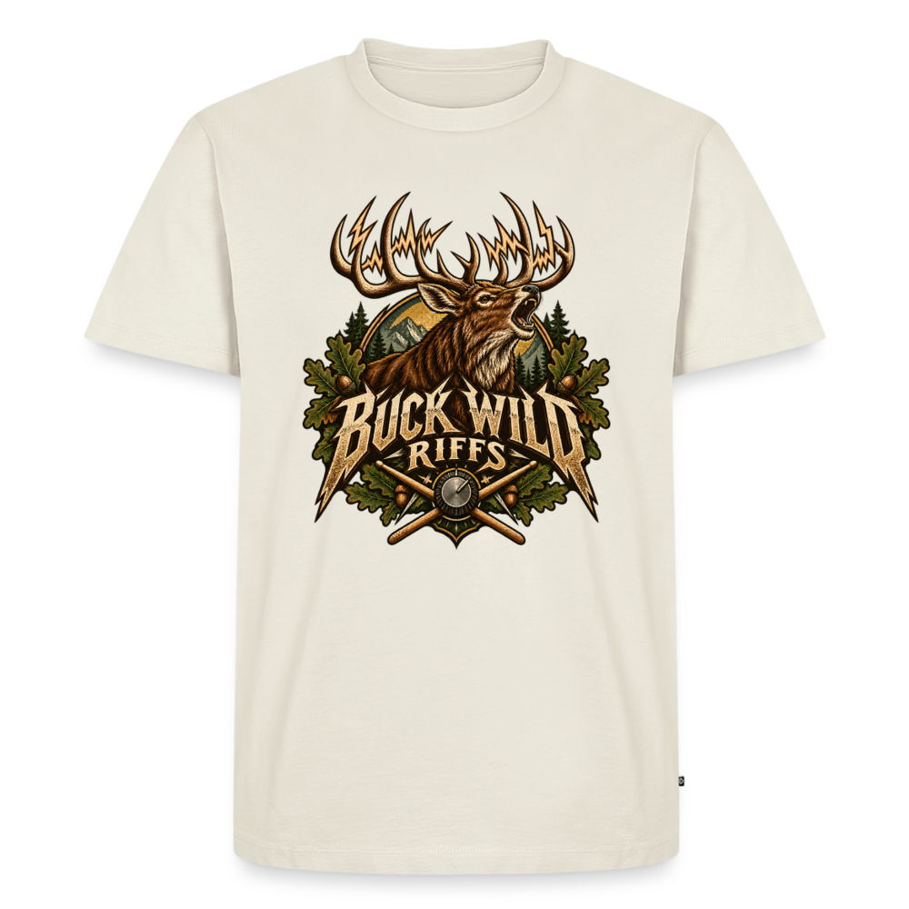 Buck Wild Riffs – Lautstärke in freier Wildbahn | Männer Premium T-Shirt - Naturweiß
