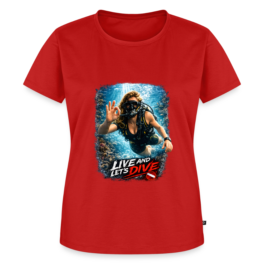 Live and Let's Dive | Tauchen | Frauen Premium T-Shirt - Rot