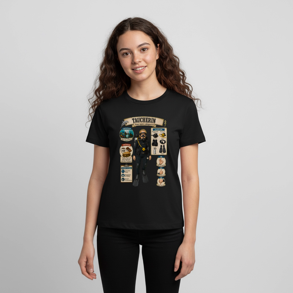 Kleine Taucherin – Homo sapiens subaquaticus | Teenager Premium T-Shirt - Schwarz
