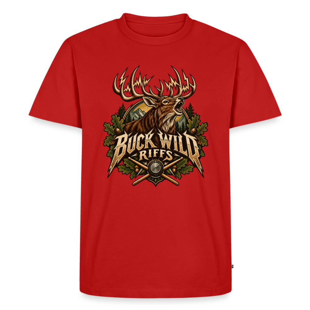 Buck Wild Riffs – Lautstärke in freier Wildbahn | Männer Premium T-Shirt - Rot