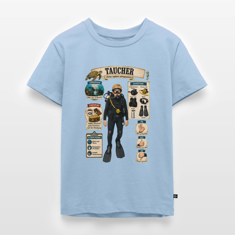 Kleiner Taucher – Homo sapiens subaquaticus | Kinder Premium T-Shirt - Hellblau