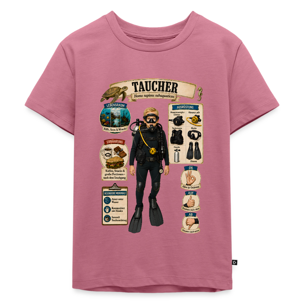 Kleiner Taucher – Homo sapiens subaquaticus | Kinder Premium T-Shirt - Mauve