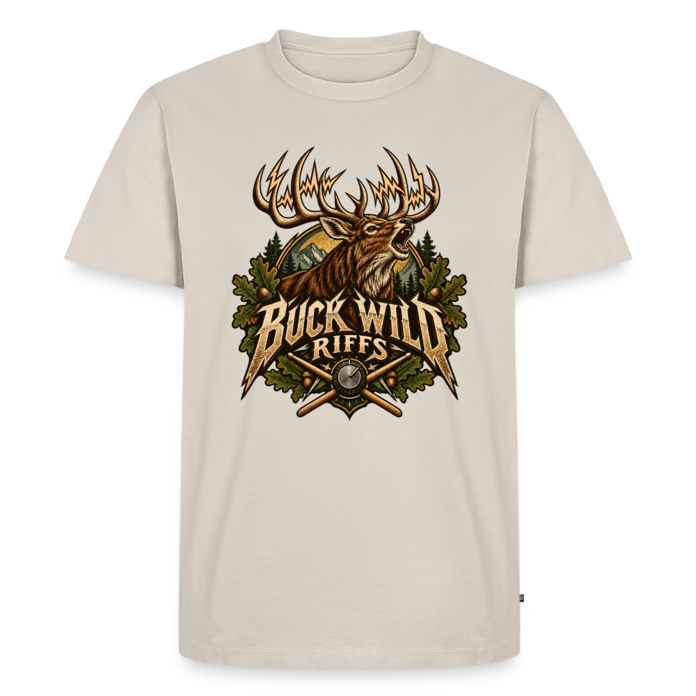 Buck Wild Riffs – Lautstärke in freier Wildbahn | Männer Premium T-Shirt - Beige