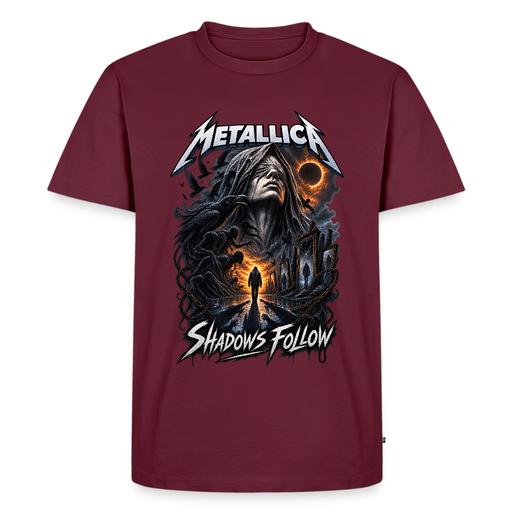 Metallica Shadows Follow Männer Premium T-Shirt - Burgunderrot
