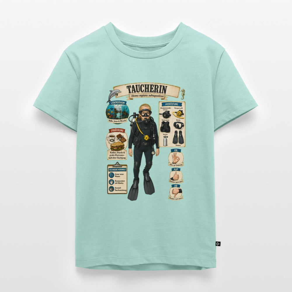 Kleine Taucherin – Homo sapiens subaquaticus | Kinder Premium T-Shirt - Mint 