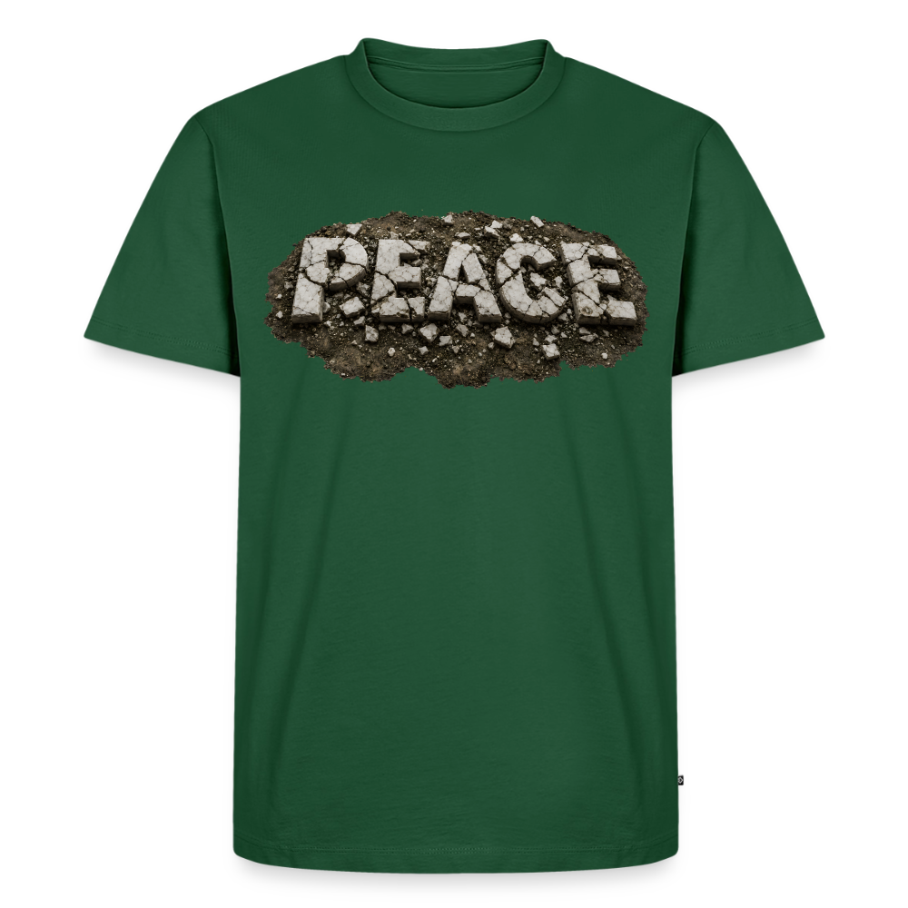PEACE in Trümmern | Männer Premium T-Shirt - Flaschengrün