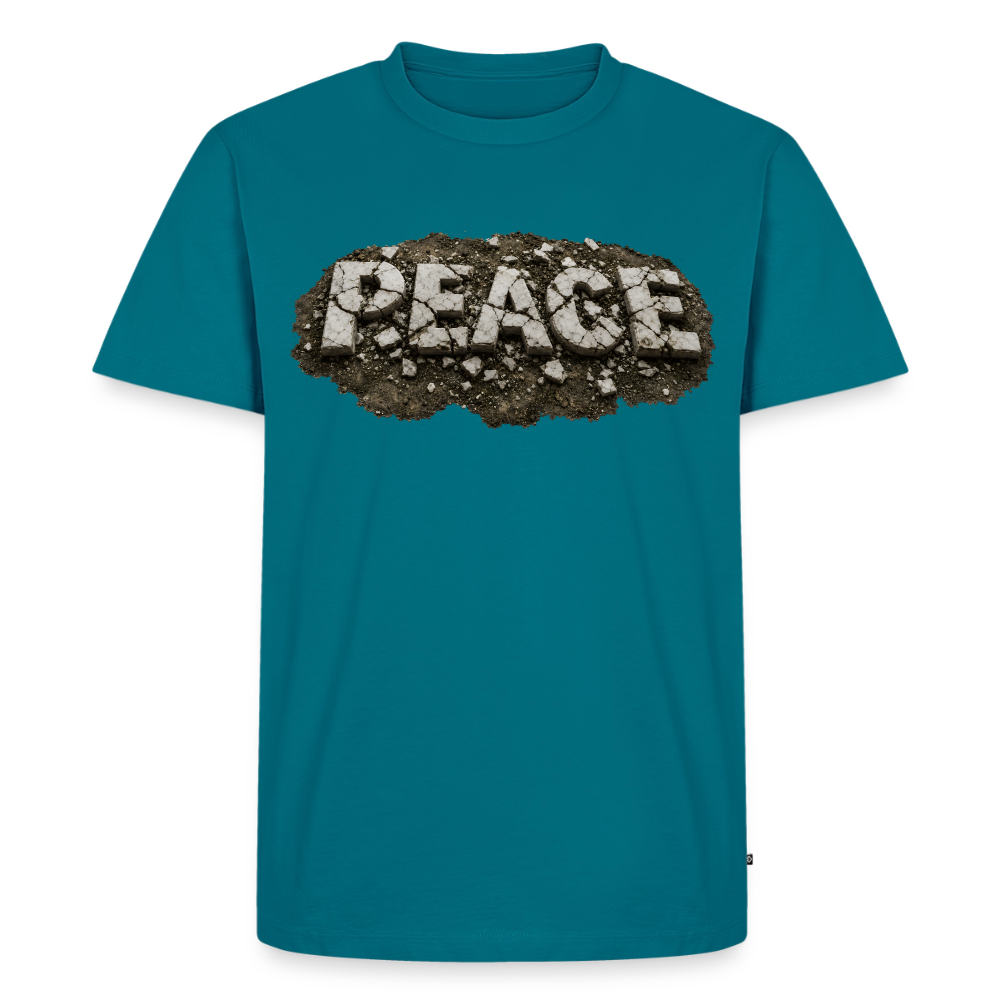 PEACE in Trümmern | Männer Premium T-Shirt - Petrol