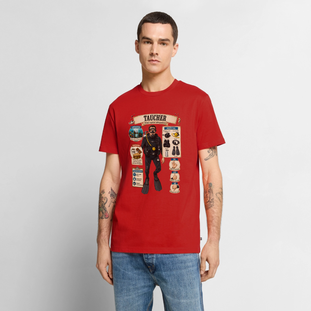 Taucher – Homo sapiens subaquaticus | Männer Premium T-Shirt - Rot