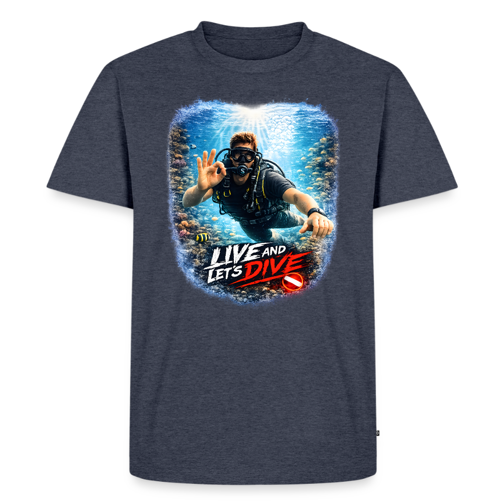 Live and Let's Dive | Tauchen | Männer Premium T-Shirt - Jeansblau 
