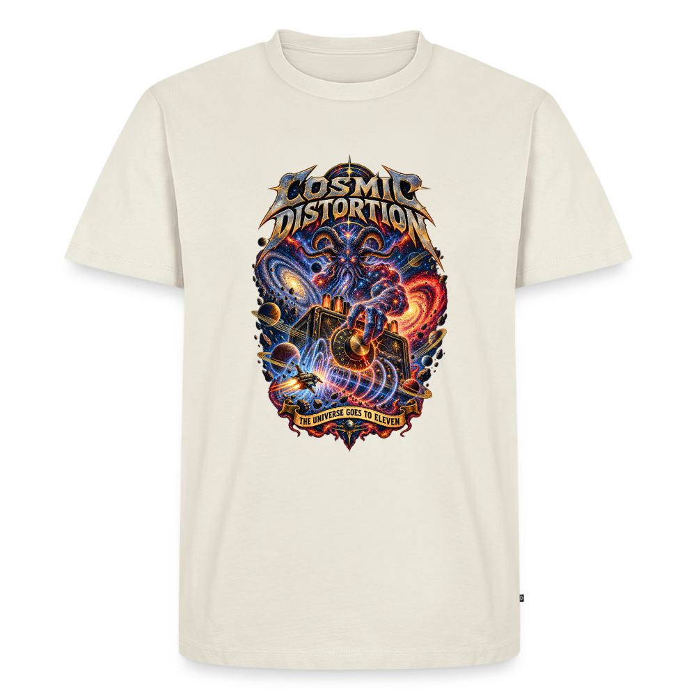 Cosmic Distortion Männer Premium T-Shirt - Naturweiß