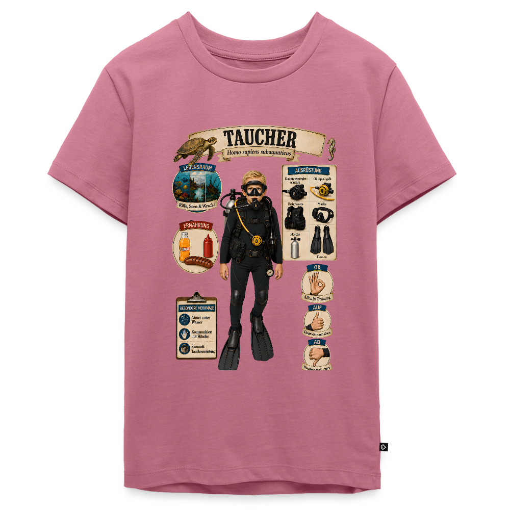 Kleiner Taucher – Homo sapiens subaquaticus | Teenager Premium T-Shirt - Mauve