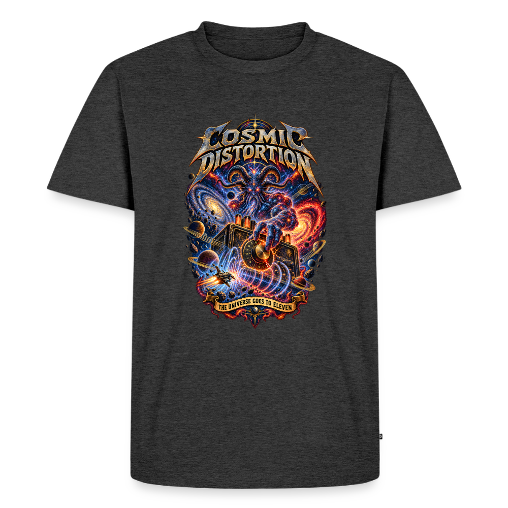 Cosmic Distortion Männer Premium T-Shirt - Anthrazit meliert