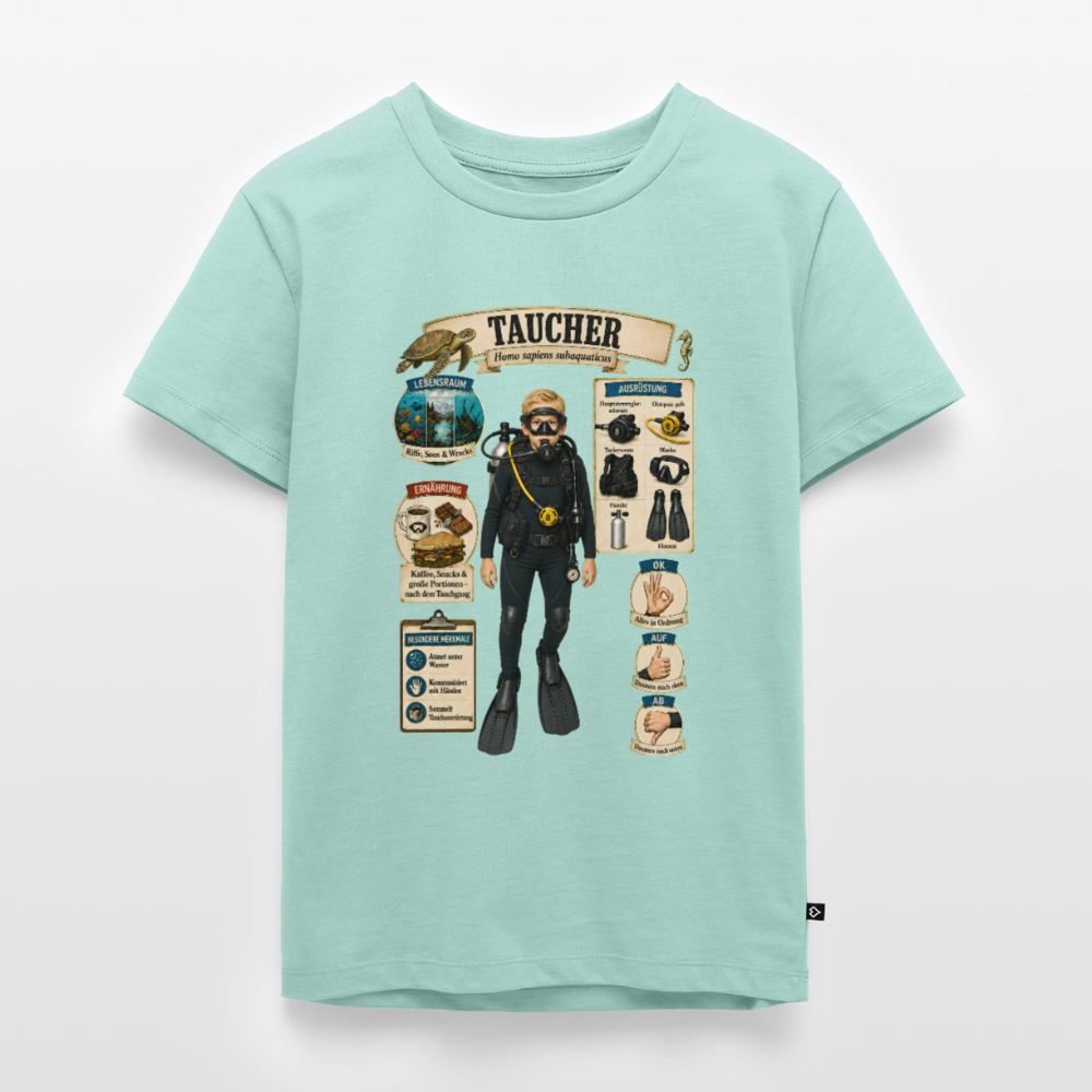 Kleiner Taucher – Homo sapiens subaquaticus | Kinder Premium T-Shirt - Mint 