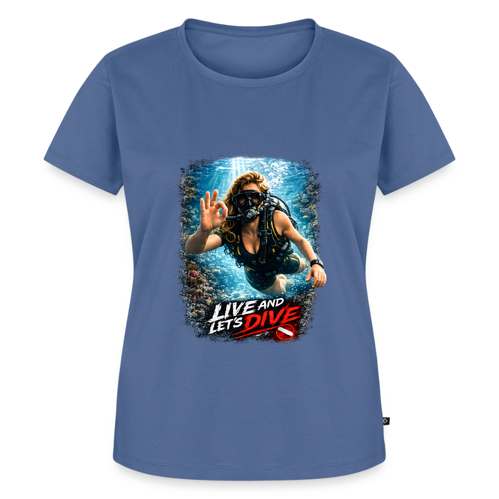 Live and Let's Dive | Tauchen | Frauen Premium T-Shirt - Taubenblau