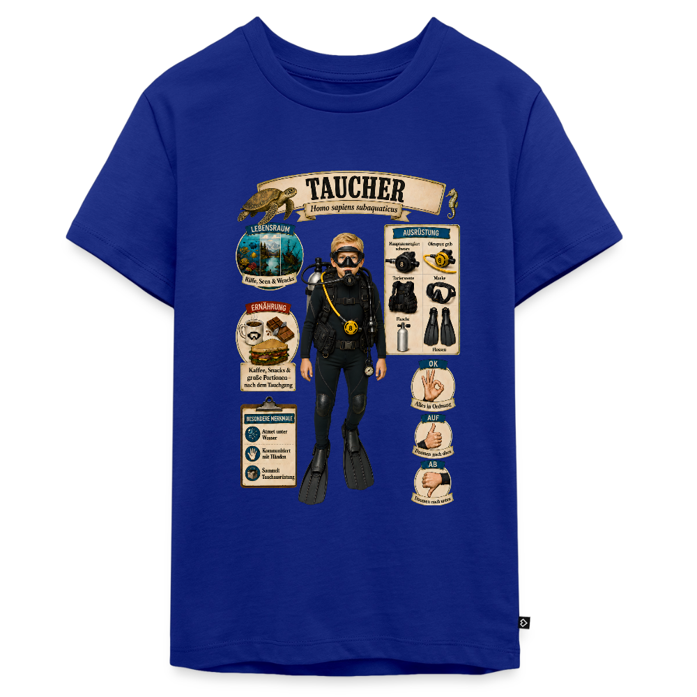 Kleiner Taucher – Homo sapiens subaquaticus | Teenager Premium T-Shirt - Royalblau