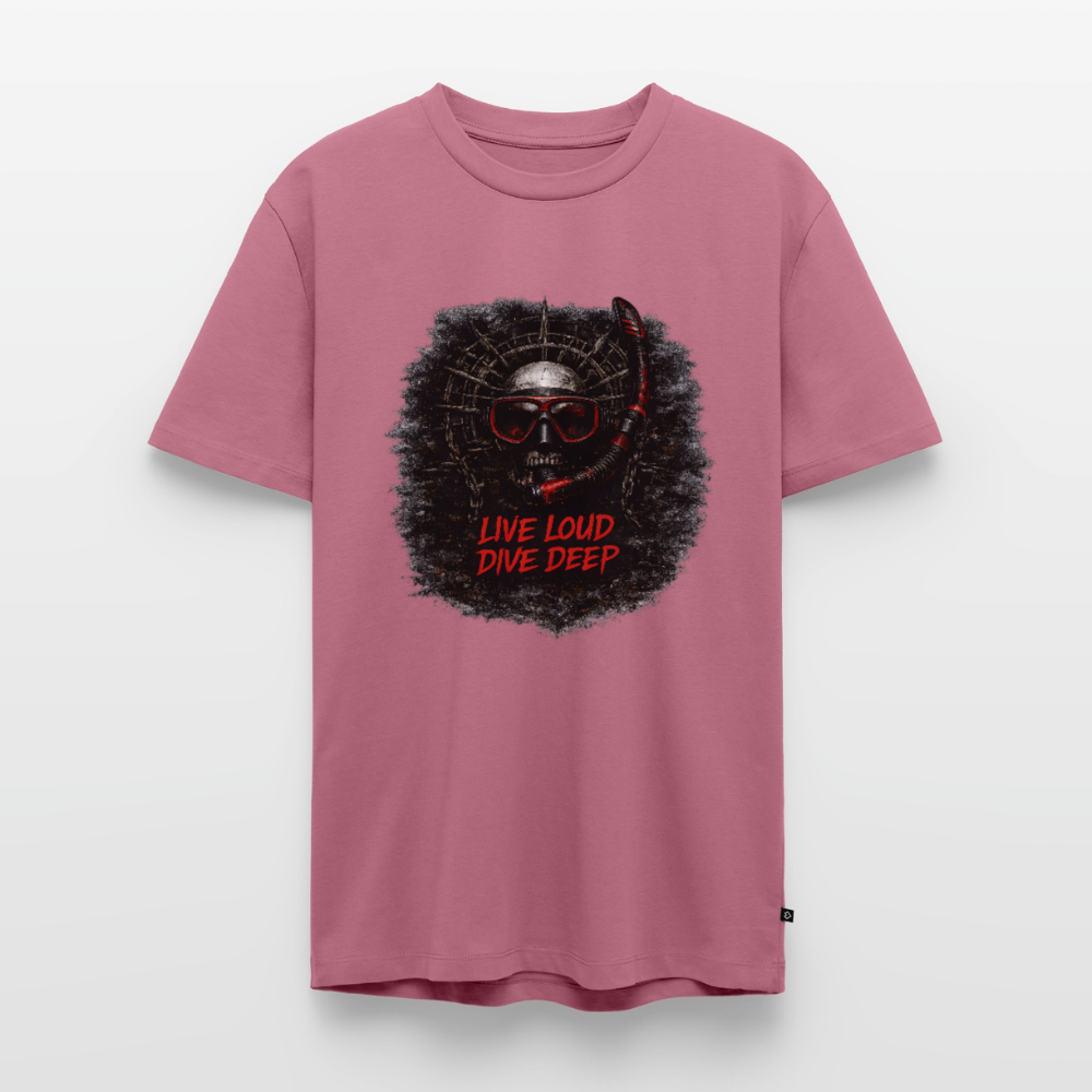 Live Loud Dive Deep – Taucher Totenkopf | Männer Premium T-Shirt - Mauve