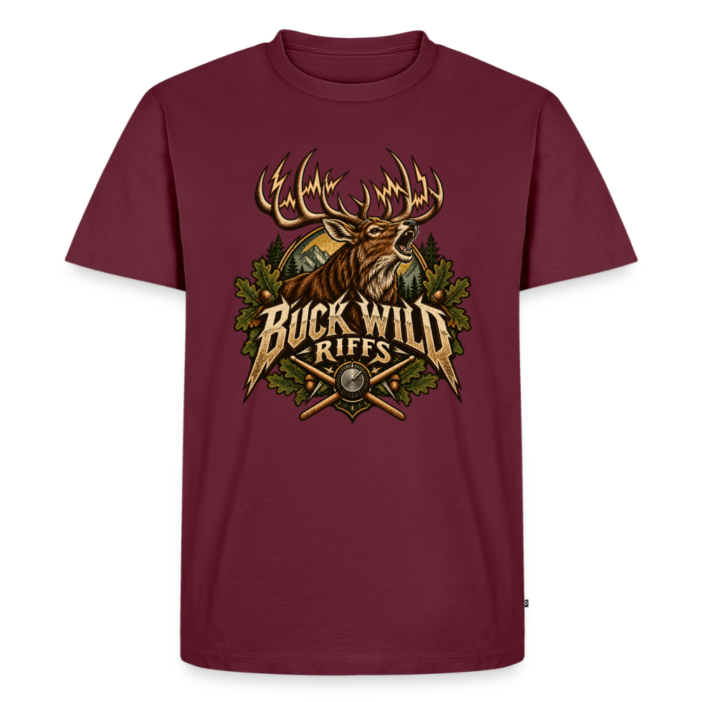 Buck Wild Riffs – Lautstärke in freier Wildbahn | Männer Premium T-Shirt - Burgunderrot
