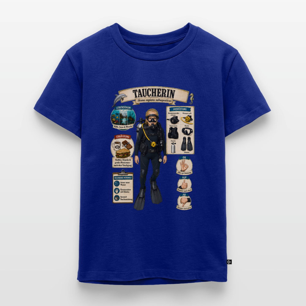 Kleine Taucherin – Homo sapiens subaquaticus | Kinder Premium T-Shirt - Royalblau