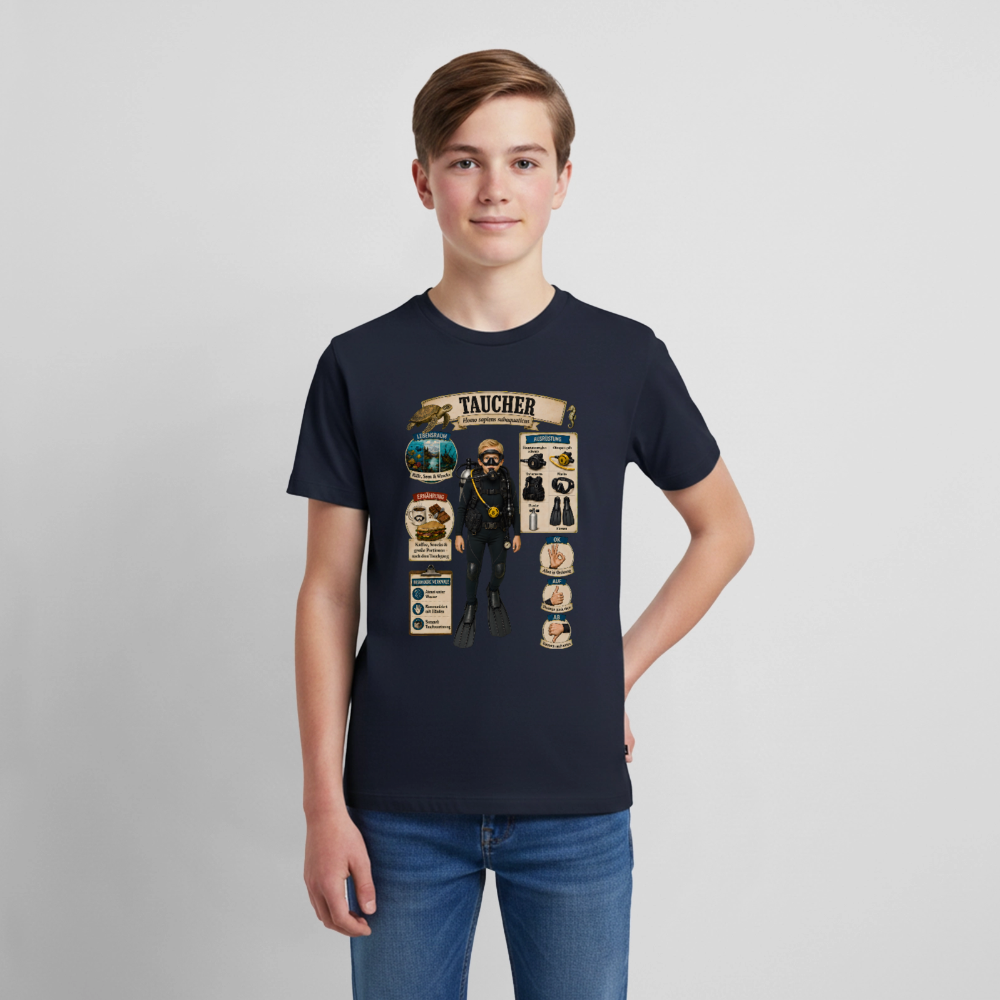 Kleiner Taucher – Homo sapiens subaquaticus | Teenager Premium T-Shirt - Navy