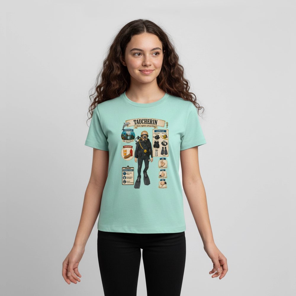 Kleine Taucherin – Homo sapiens subaquaticus | Teenager Premium T-Shirt - Mint 
