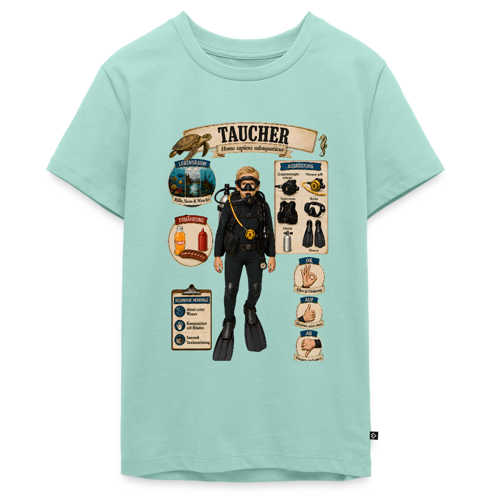 Kleiner Taucher – Homo sapiens subaquaticus | Teenager Premium T-Shirt - Mint 
