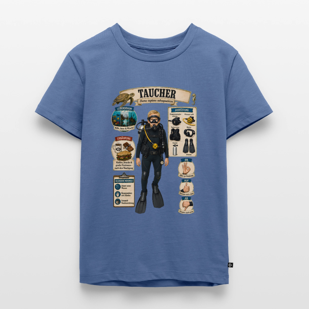 Kleiner Taucher – Homo sapiens subaquaticus | Kinder Premium T-Shirt - Taubenblau