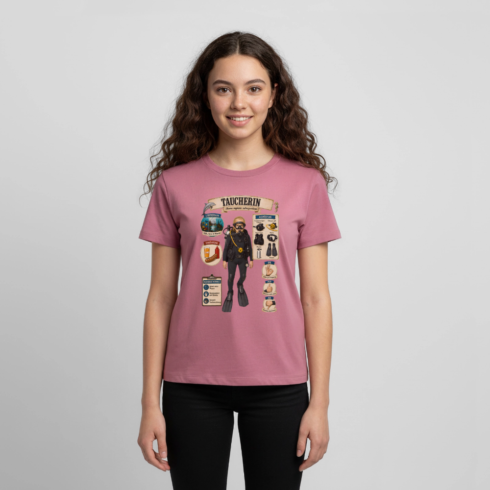Kleine Taucherin – Homo sapiens subaquaticus | Teenager Premium T-Shirt - Mauve