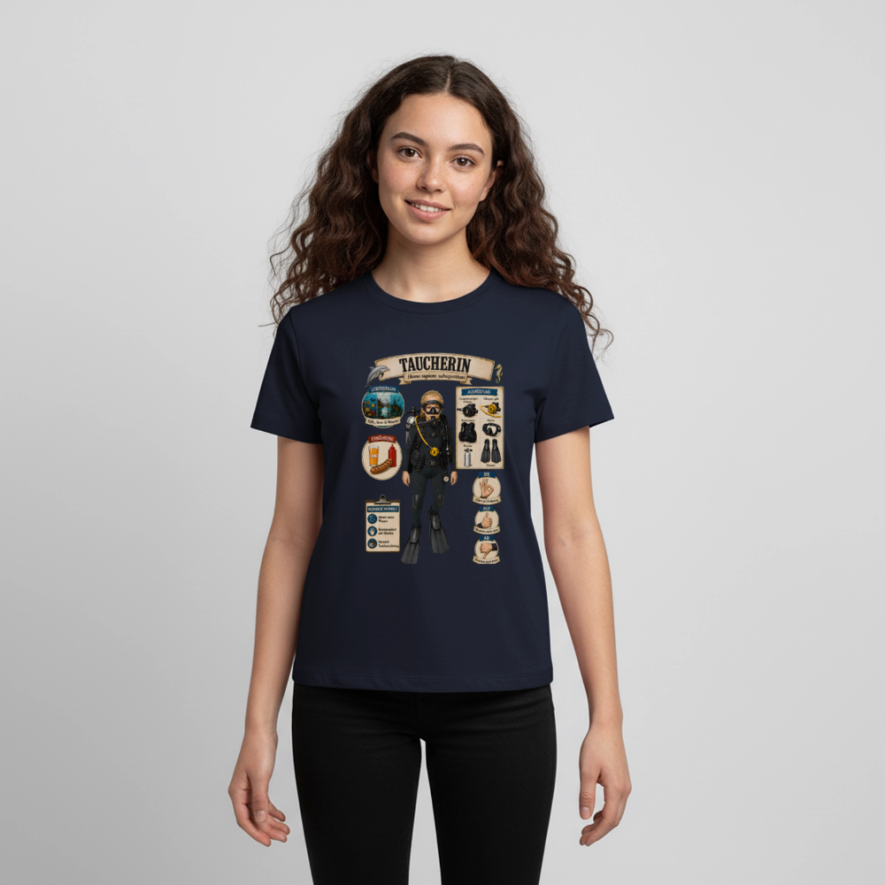 Kleine Taucherin – Homo sapiens subaquaticus | Teenager Premium T-Shirt - Navy