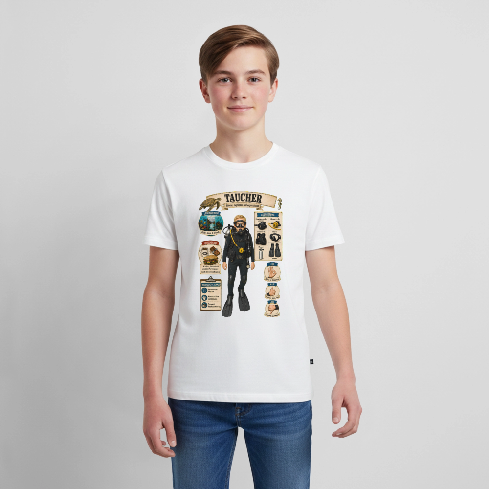 Kleiner Taucher – Homo sapiens subaquaticus | Teenager Premium T-Shirt - Weiß