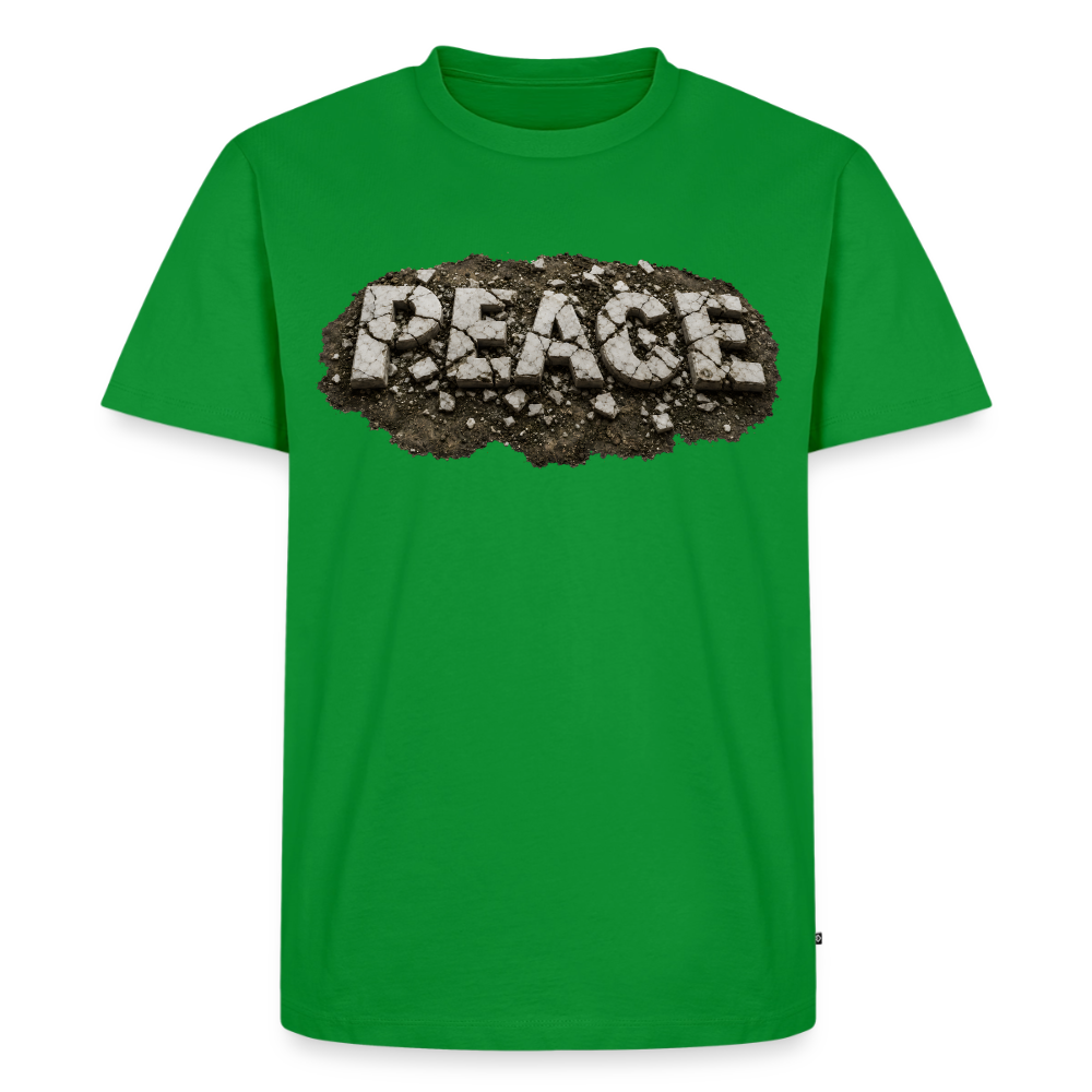 PEACE in Trümmern | Männer Premium T-Shirt - Grün