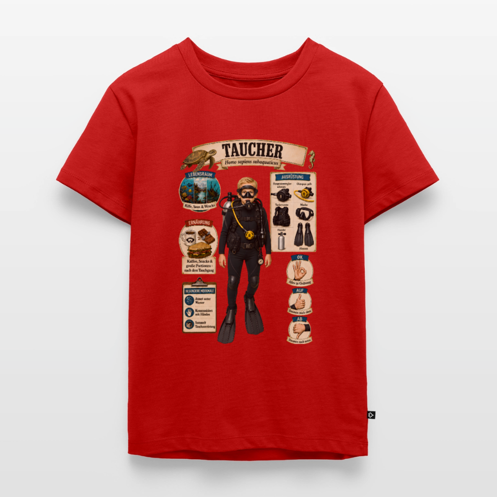 Kleiner Taucher – Homo sapiens subaquaticus | Kinder Premium T-Shirt - Rot