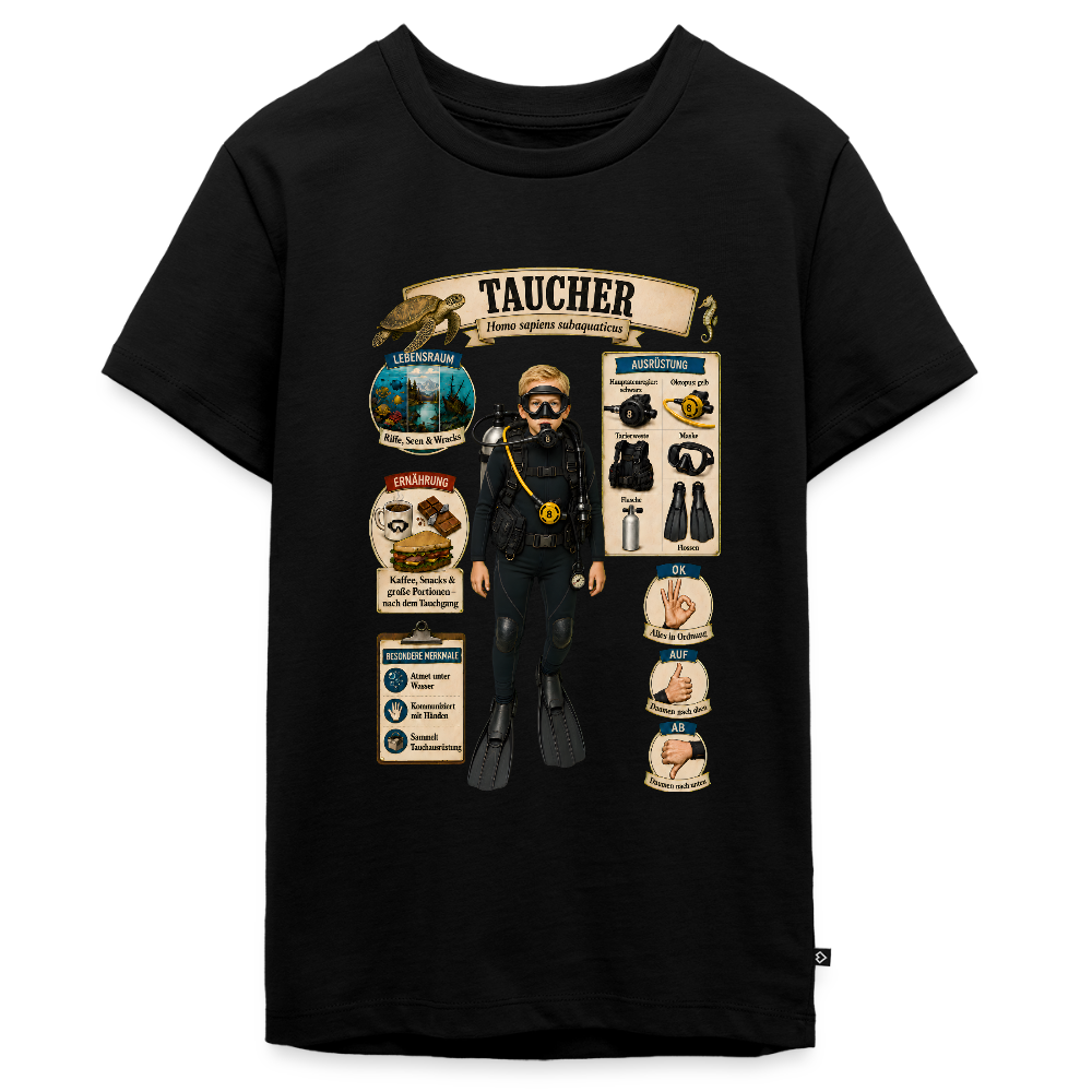 Kleiner Taucher – Homo sapiens subaquaticus | Teenager Premium T-Shirt - Schwarz