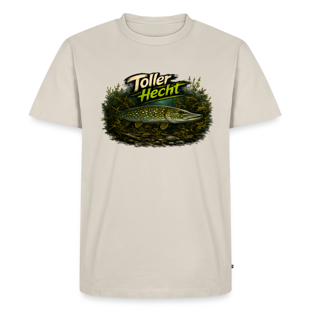 Toller Hecht – Hecht Motiv Angler | Männer Premium T-Shirt - Beige
