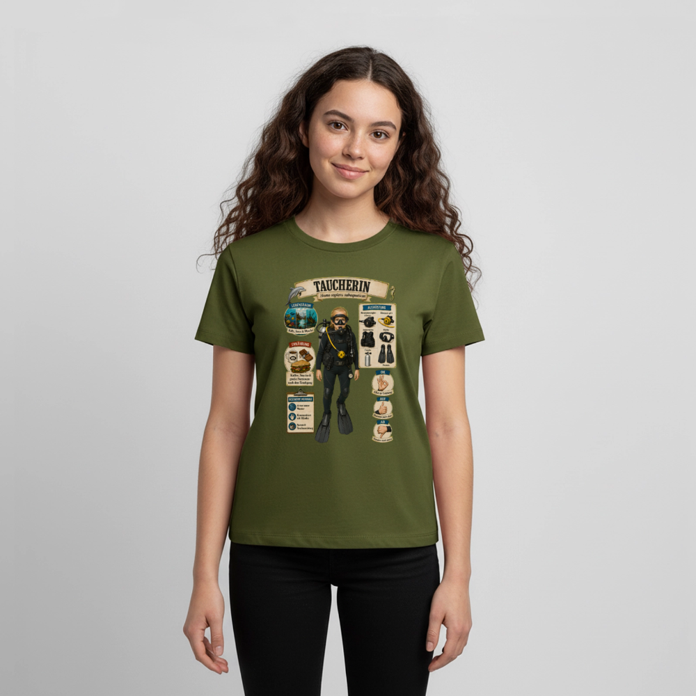 Kleine Taucherin – Homo sapiens subaquaticus | Teenager Premium T-Shirt - Khaki